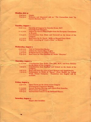 International Celtic Congress  1978