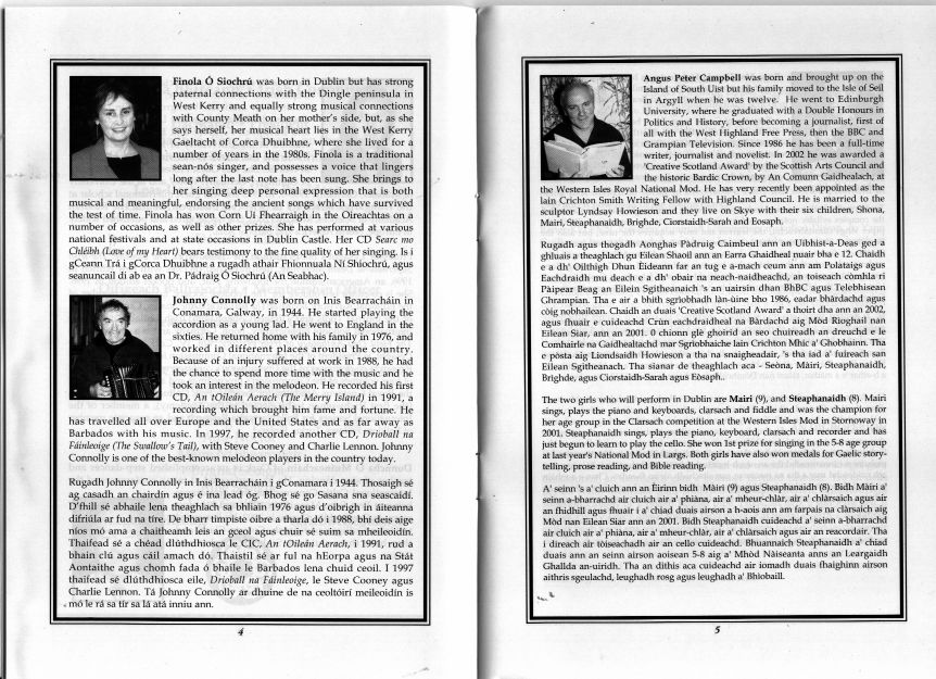 Information on The Celtic Congress at All Hallows College, Dublin in Ireland 2003