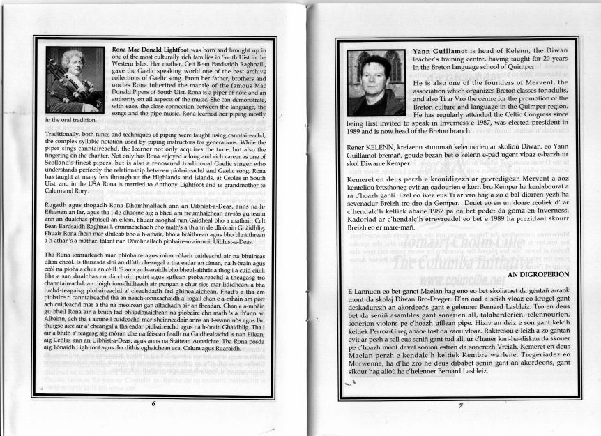 Information on The Celtic Congress at All Hallows College, Dublin in Ireland 2003