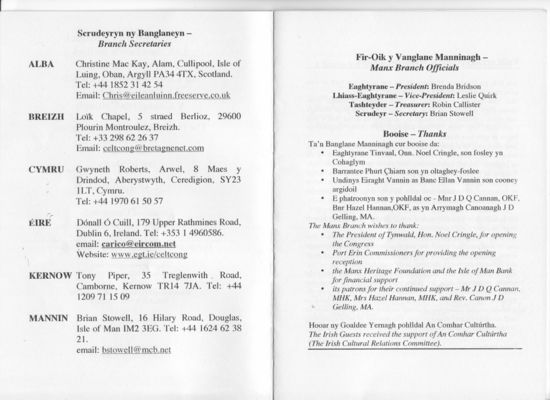 International Celtic Congress  2004