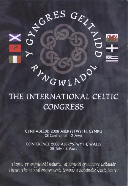 Information on The Celtic Congress at Aberystwyth in Wales 2008