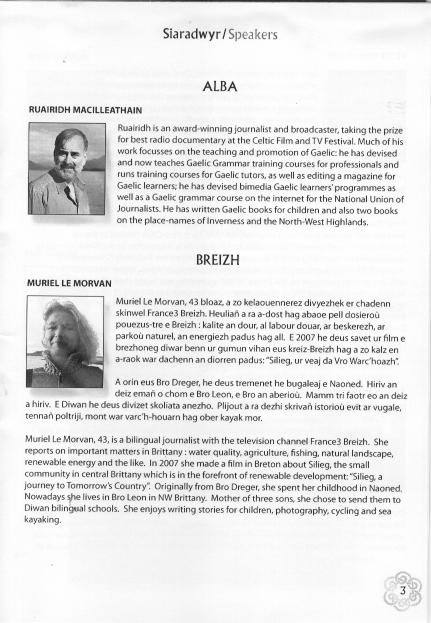 Information on The Celtic Congress at Aberystwyth in Wales 2008