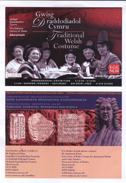 Information on The Celtic Congress at Aberystwyth in Wales 2008